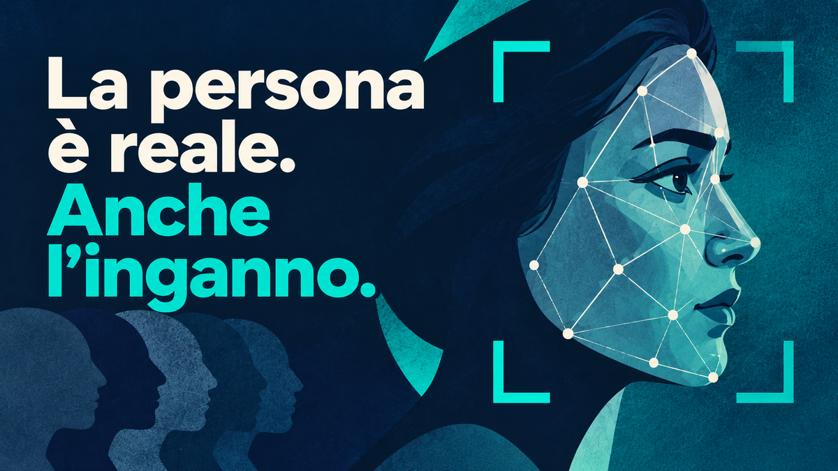 La persona è reale. Anche l’inganno.
