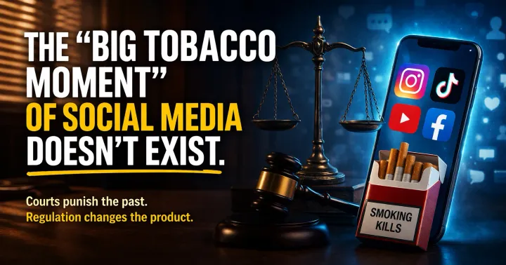 The “Big Tobacco moment” of Social Media doesn’t exist