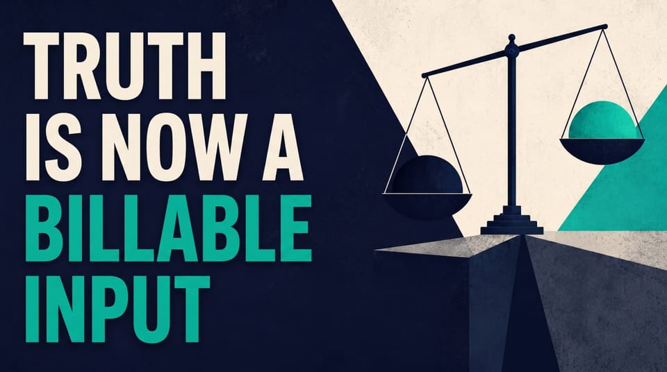 Truth is now a billable input